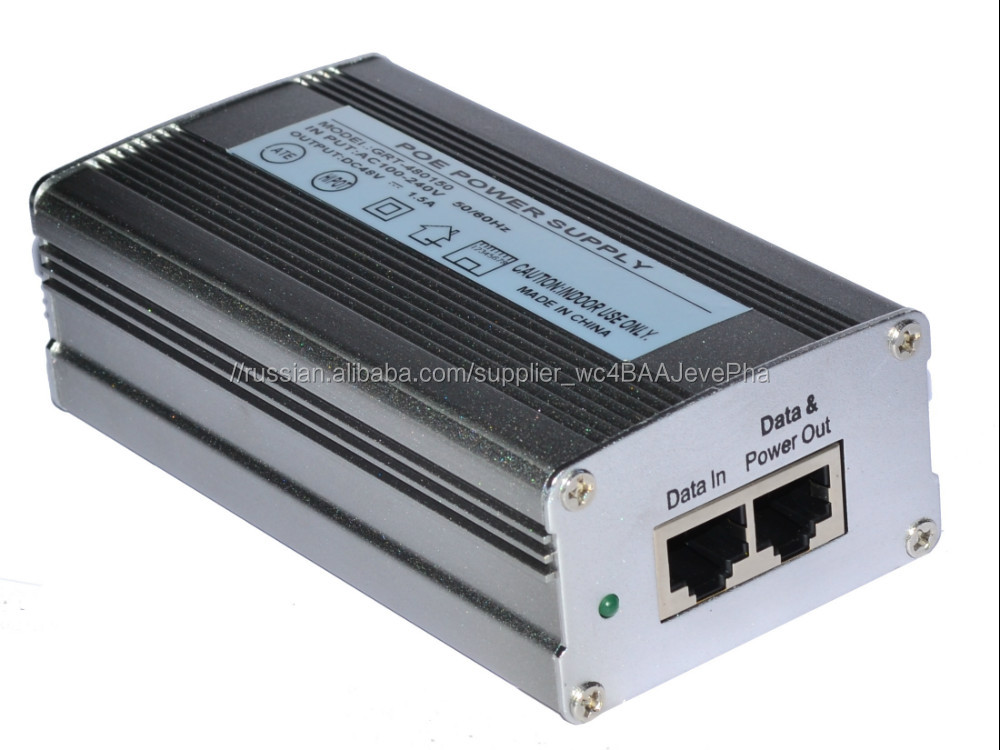 PoE инжектор мега локальных сетей 18Vdc 36W адаптер PoE пассивный сплиттер PoE для камеры CCTV / PoE коммутатор / IP-телефон