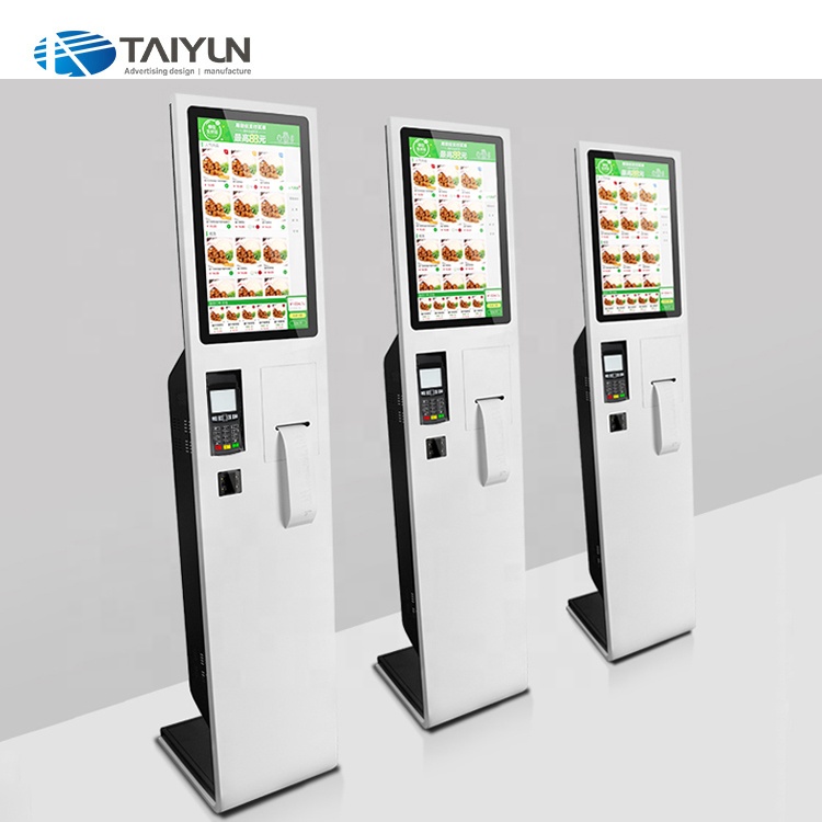 21.5 Inch Fast Food Touch Screen Kiosk Self Service Payment Terminal Kiosk