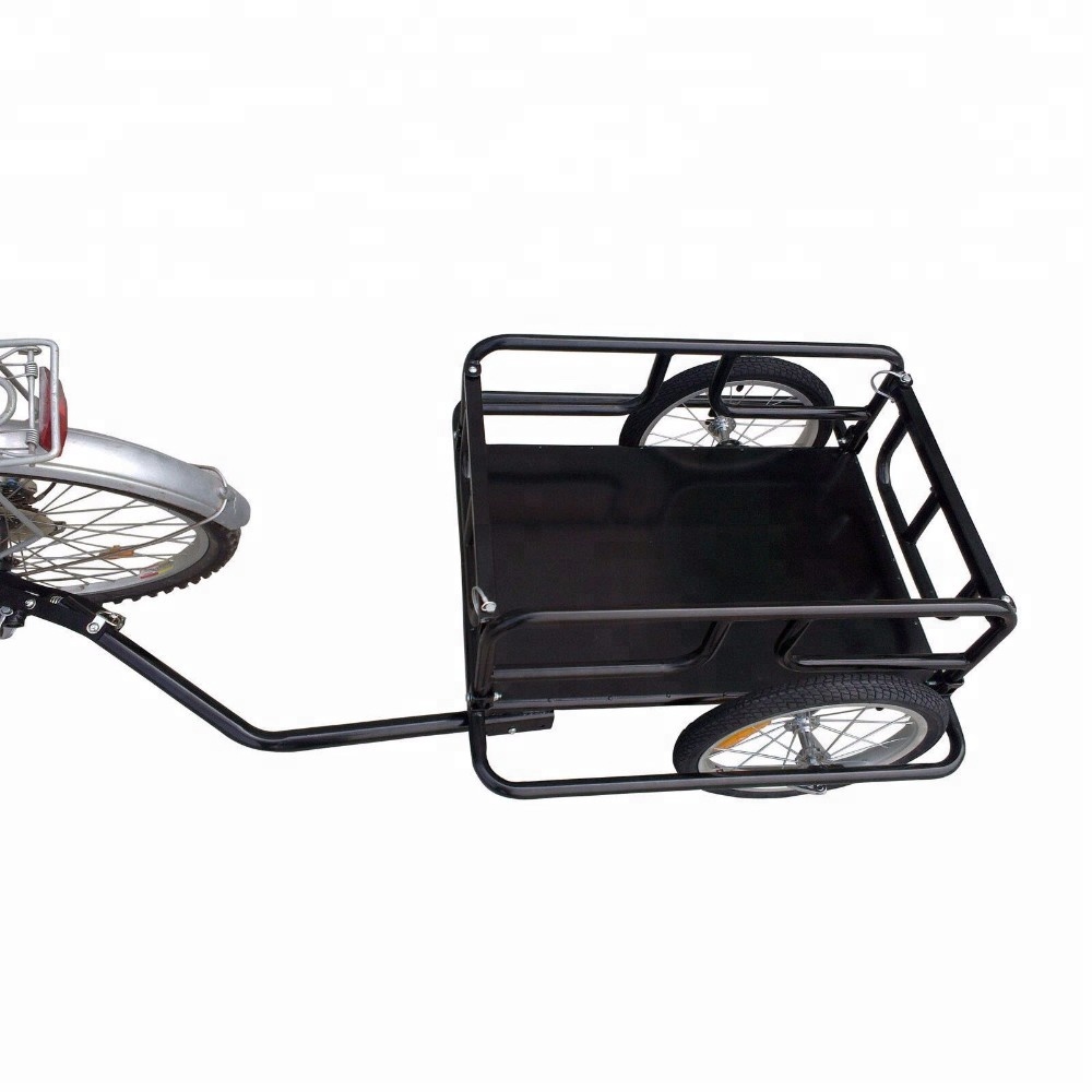 Folding bike cargo trailer / luggage trailer - red / black