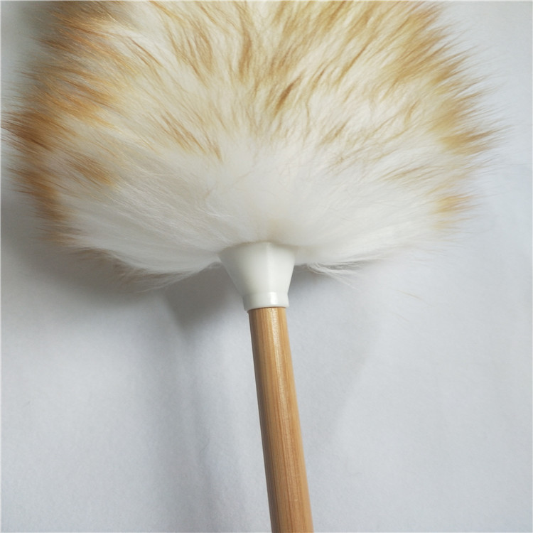 Высокое Качество Шерсть очистки duster Овечьей Шерсти duster очиститель с бамбуковой ручкой