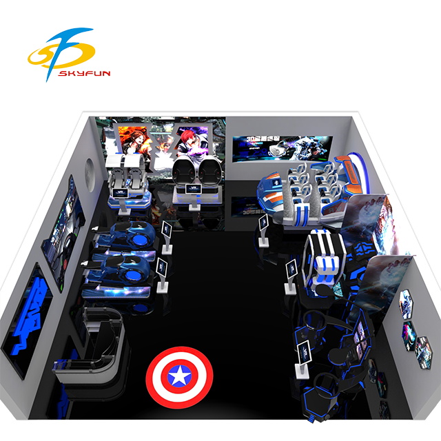 Лучшая прибыль для малого бизнеса 9D VR Game Zone Shooting VR Game + тематический парк виртуальной реальности