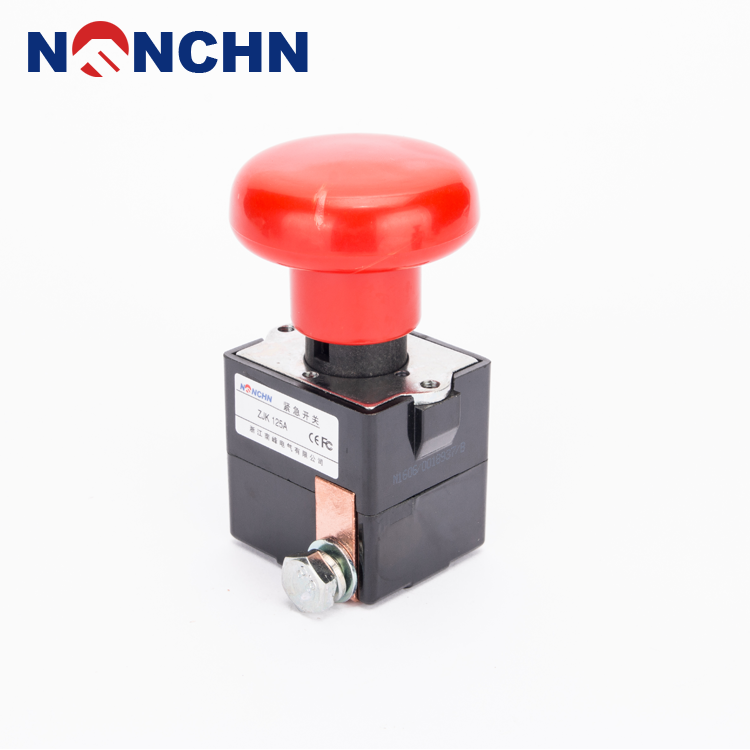 NANFENG March Expo Free Sample Low Voltage Emergency Switch Push Button 125A 80V