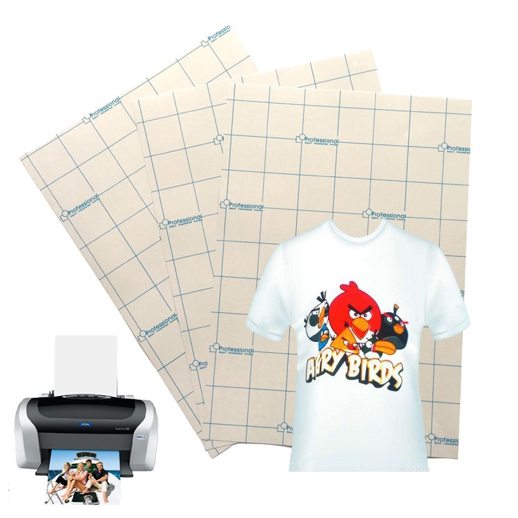 100 sheets 150P 170D high quality A4 A5 size light dark 100% cotton t-shirt fabric inkjet printer heat transfer printing paper