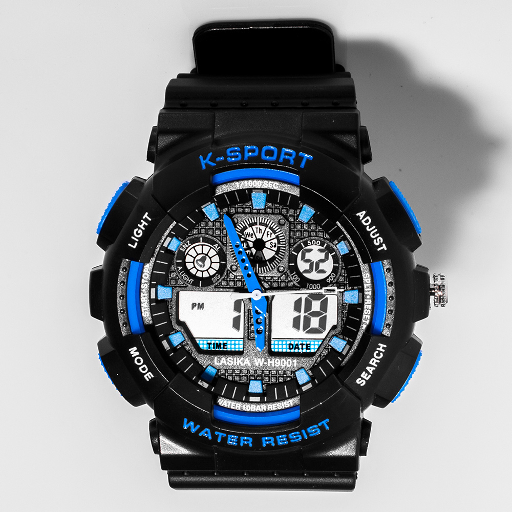 Men's Original factory China fujian market digital waterproof sport lasika watch 9001