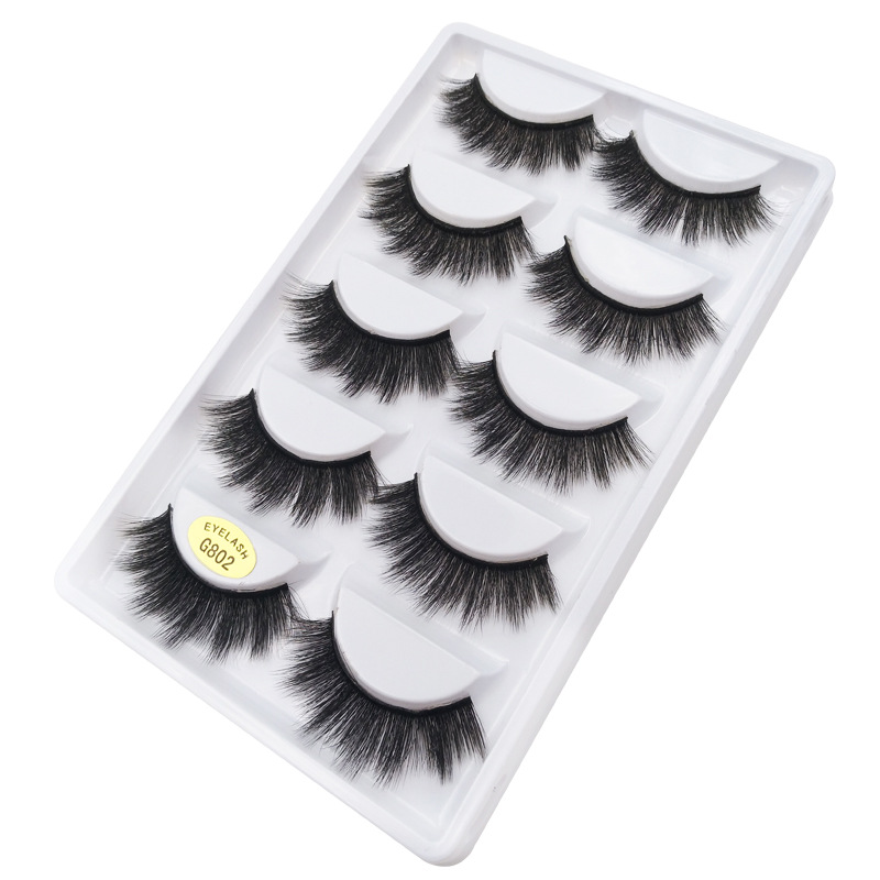 3D stereo multilayer mink hair false eyelashes Custom eyelashes packaging Private Label Natural Mink Eyelash