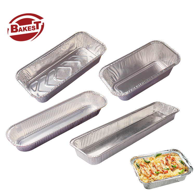 Baket, оптовая продажа, персонализированный серебристый одноразовый поднос для еды из алюминиевой фольги