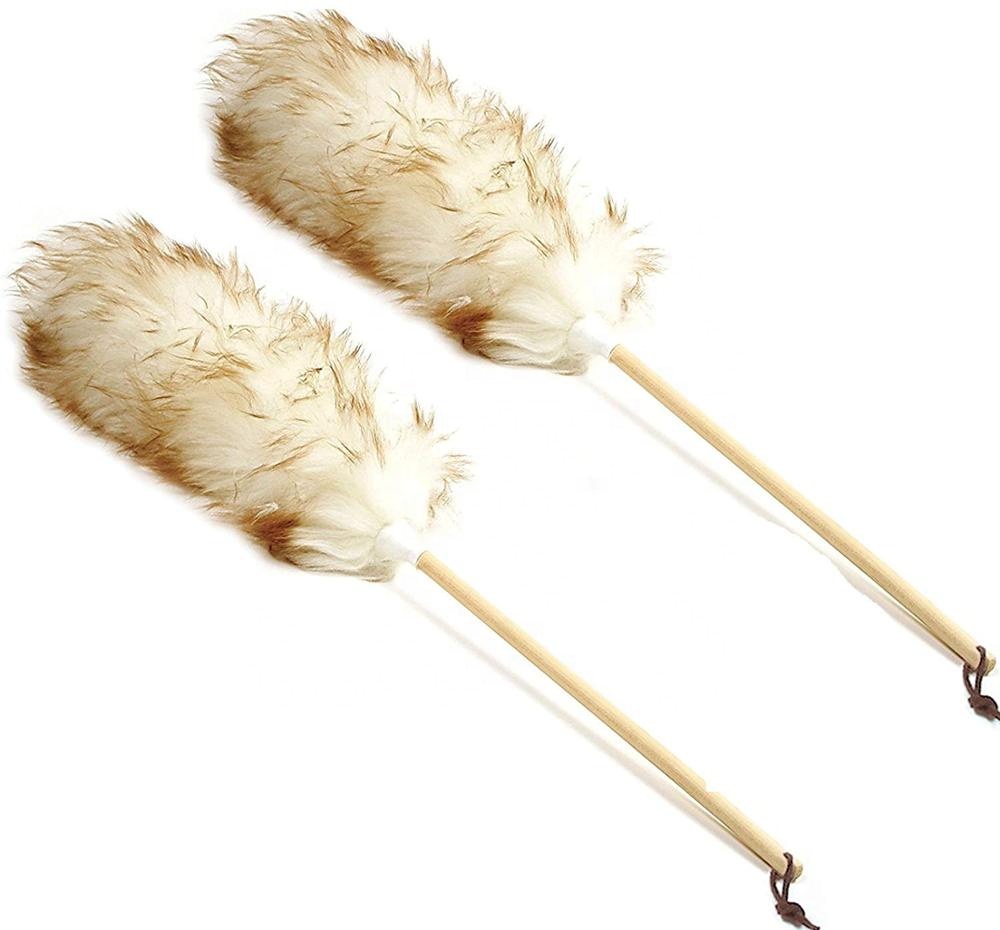 Wholesale genuine lambswool duster with Bamboo Handled duster