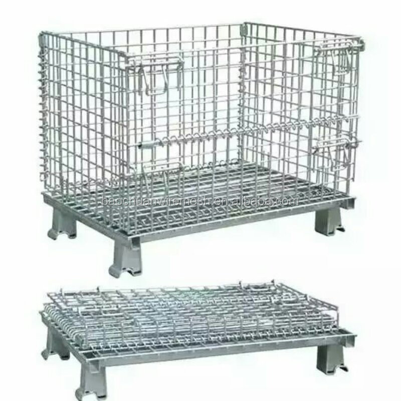 Запчасти для мотоциклов 1000x1200x1250 мм 304 316 316L SS проволочная сетка контейнер для массовых грузов