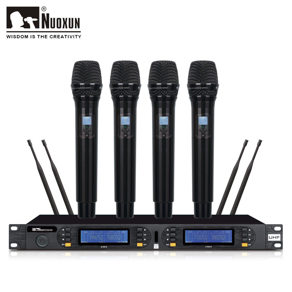 Профессиональный четырехканальный UHF беспроводной микрофон ручной микрофон гарнитура микрофон