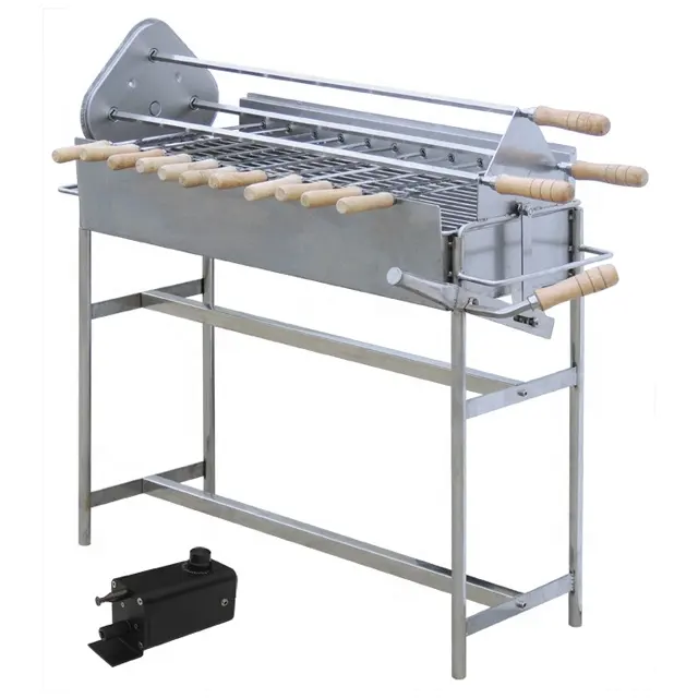 Electric chicken rotisserie machine with whole chicken rotisserie grill