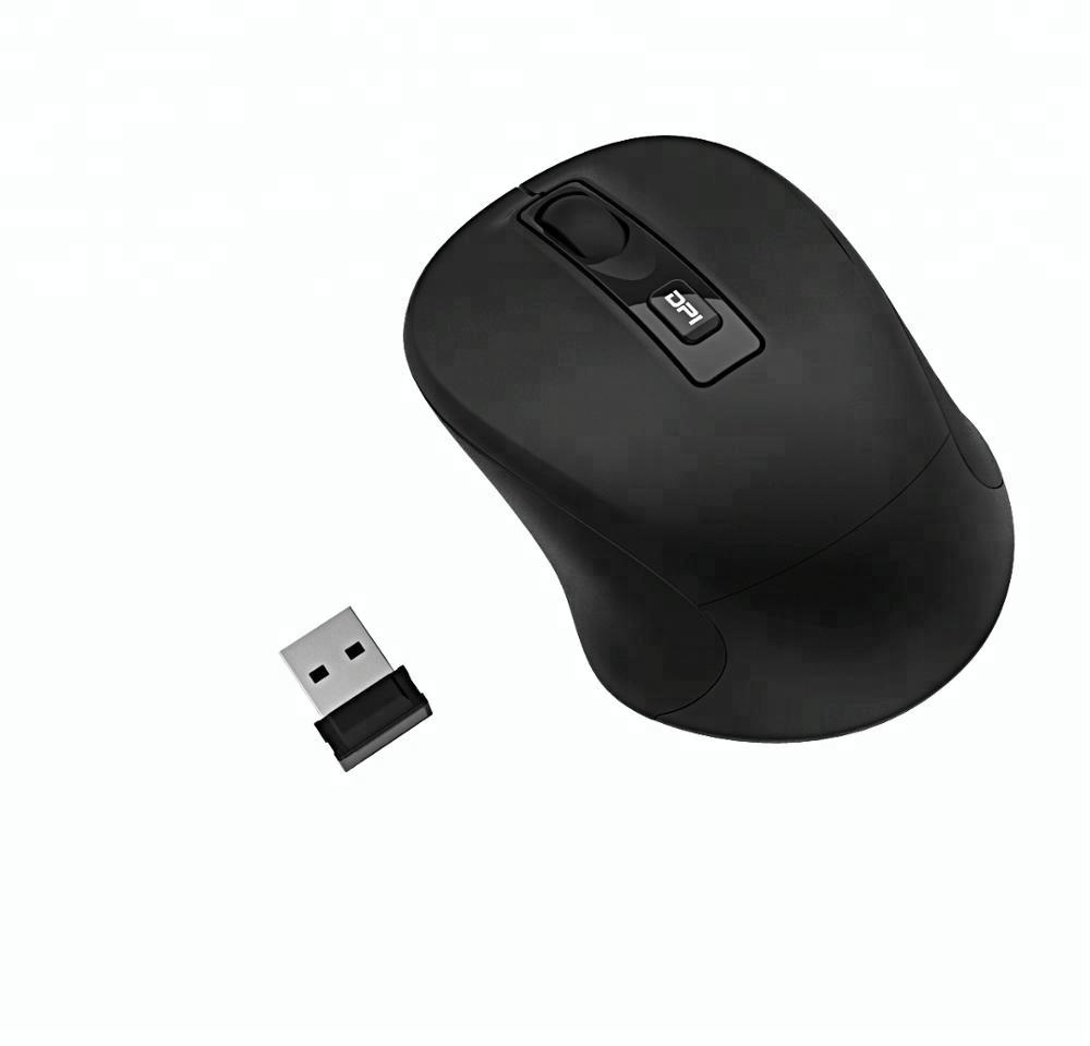 Factory Price Black Usb Flexible Optical Basic Office Wireless Mouse Brand For Desktop Laptop
