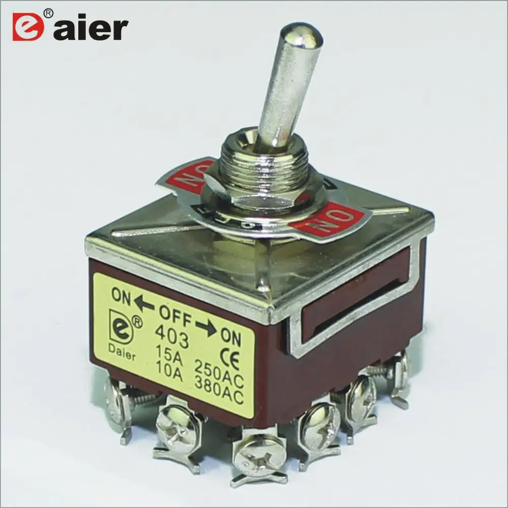 KN3C-403 12MM 15A 250V  12Pin  ON OFF ON 4 Way 12V  Toggle Switch