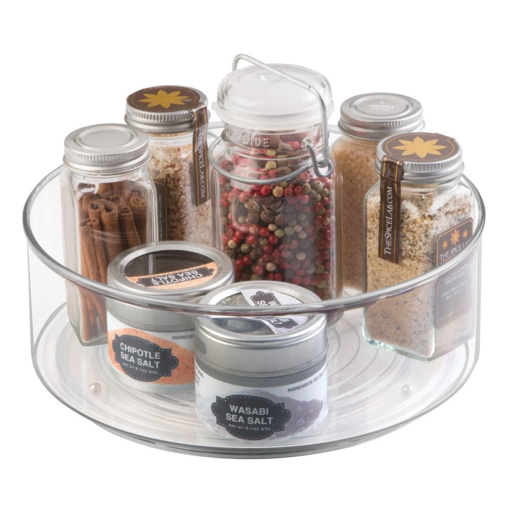 Пластиковый круглый Lazy Susan Вращающийся Поворотный Контейнер для хранения еды для шкафа, кладовки, холодильника