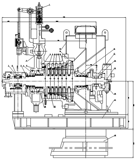 Конденсационная Паровая турбина небольшая турбина DTEC 100-500KW