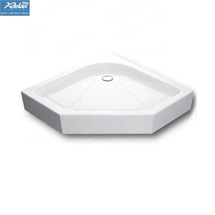 China factory anti slip PU diamond shape bathroom deep shower tray