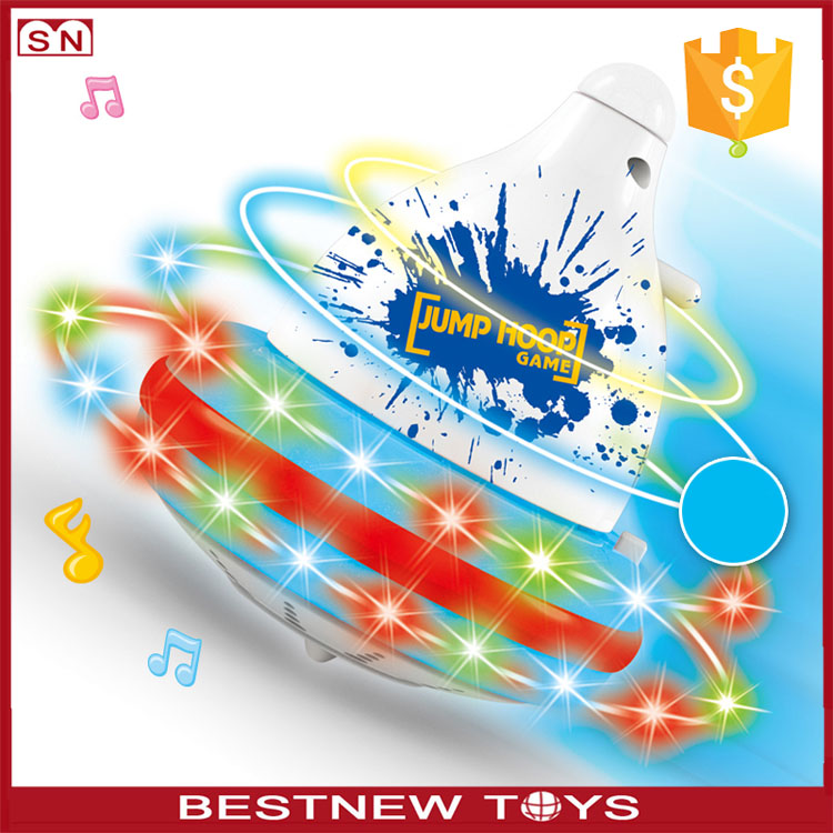 2016 New jump hoop plastic spinning top toy for wholesale