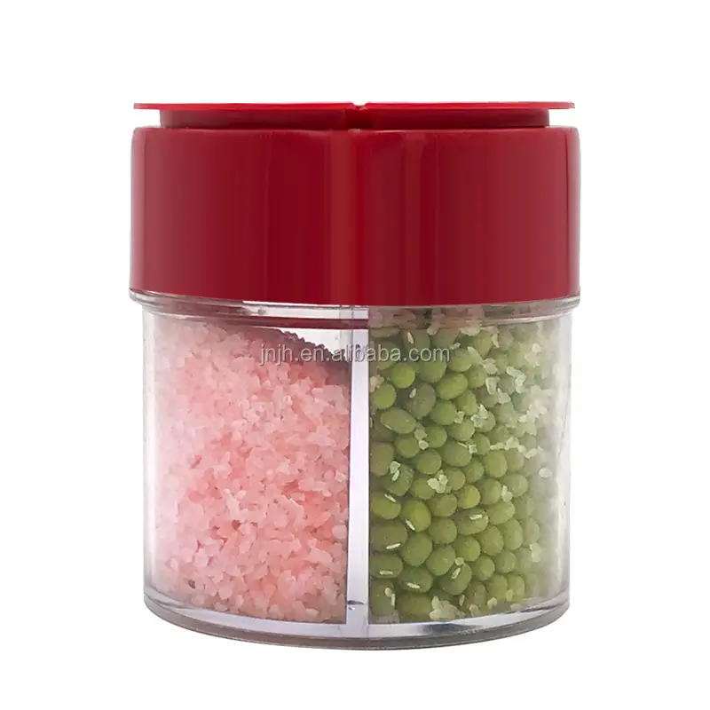 4 in 1 mini multi-chamber plastic spice jars