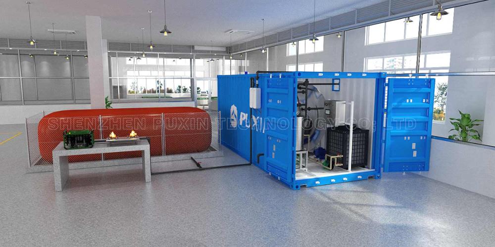 PUXIN новый интегрированный контейнер типа биогаз завод для коровьей фермы
