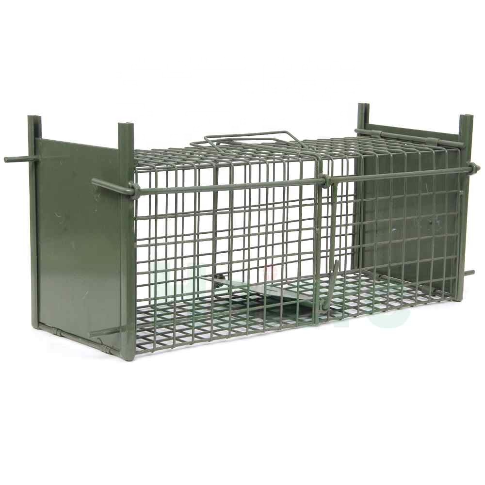 Haierc manufacturer cage trap for live animal in wild, steel metal cage