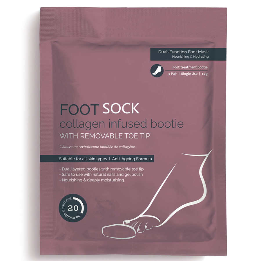 Носочки коллаген содержит Bootie, маска для ног, со съемным носком наконечник