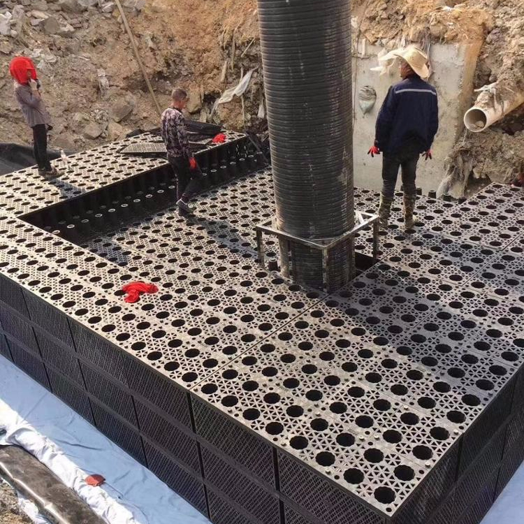 Модульный дренажный резервуар HDPE, модуль для управления дождевой водой, модульный резервуар для дождевой воды, модульная система резервуара PP