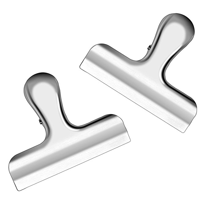 12 Pack Large Size 75mm Heavy Duty Food Coffee Stainless Steel Chip Bag clips
