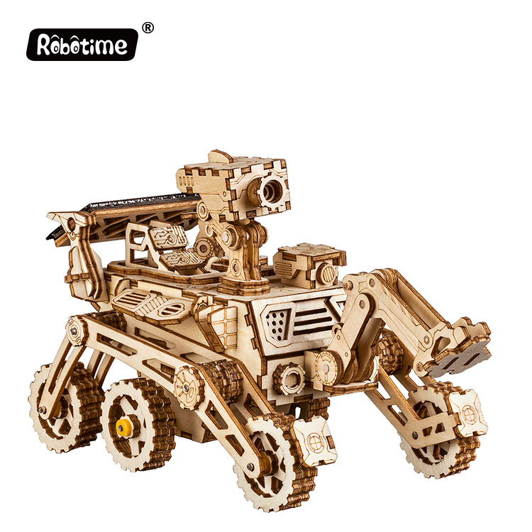 Robotime науке Стволовые Дерево Diy солнечной энергии игрушечный автомобиль 3d головоломка Rover