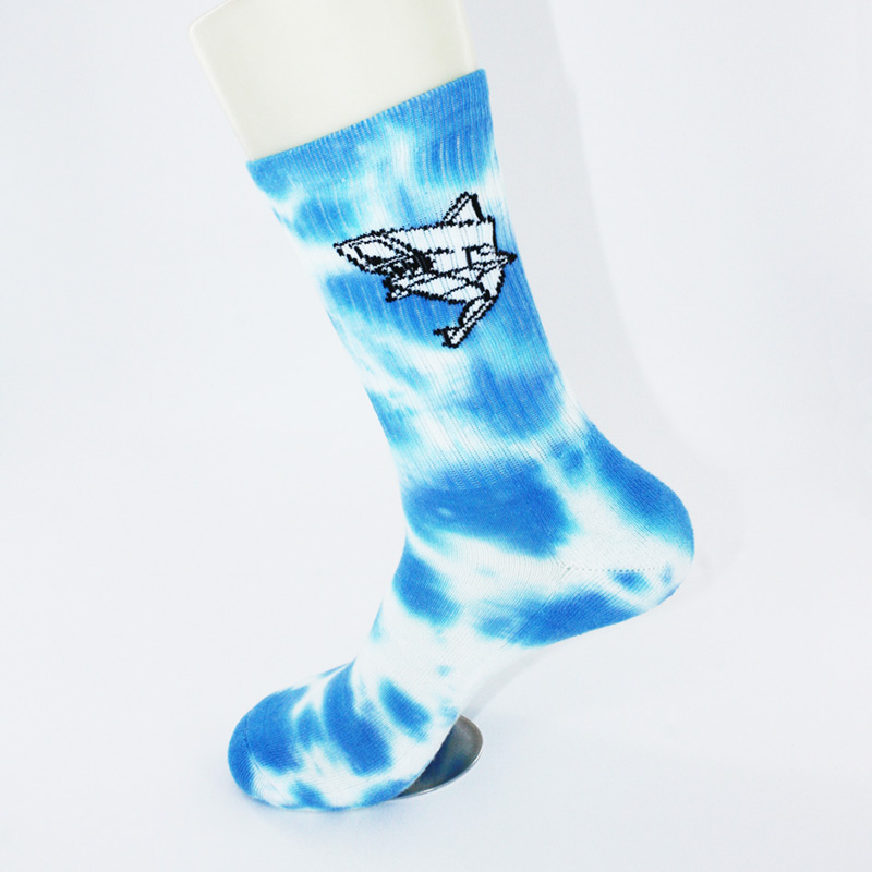 Пользовательские мужские носки tie dye с забавным логотипом