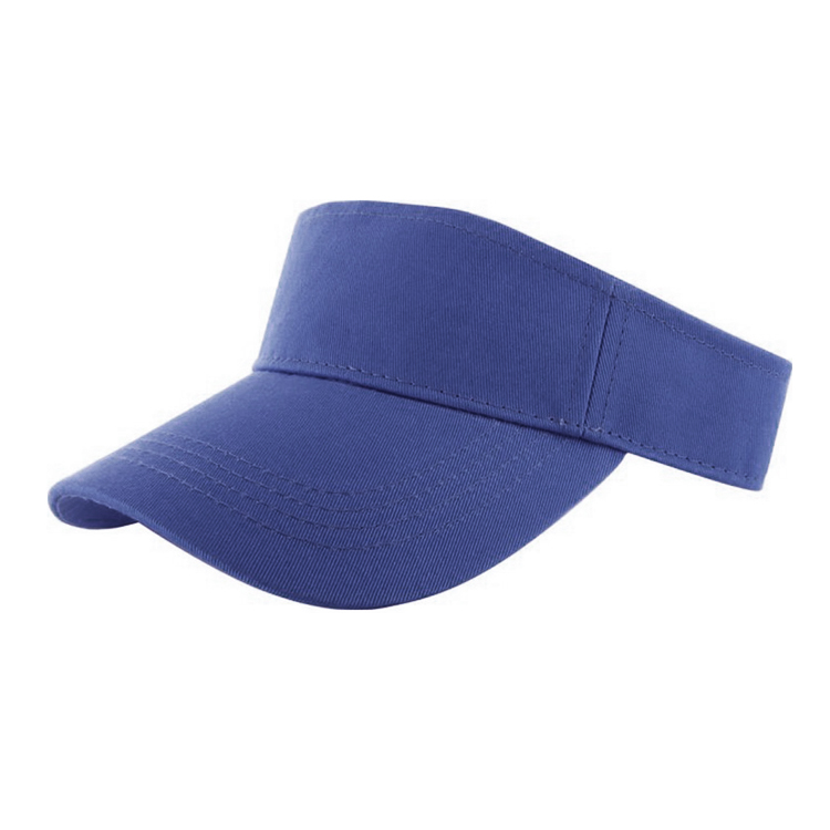 Wholesale newest cheap high quality blank navy blue sun visor cap hat with custom logo