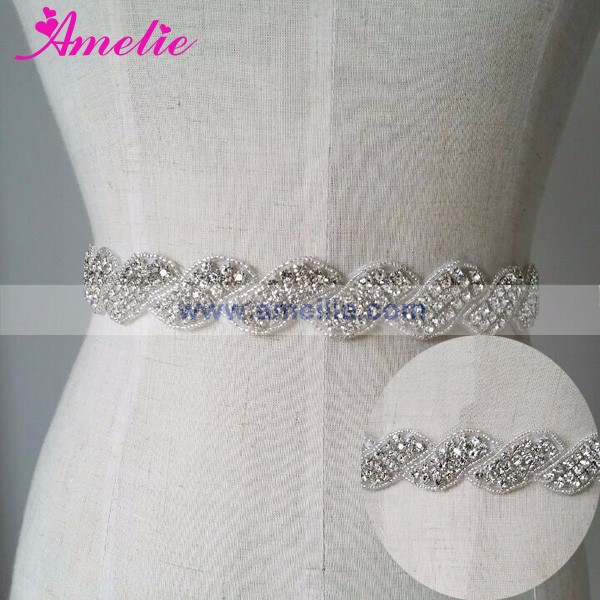 Цельнокроеное платье аксессуары ремни AS207 Кристалл Rhinestone Свадьба Пром платье ремень