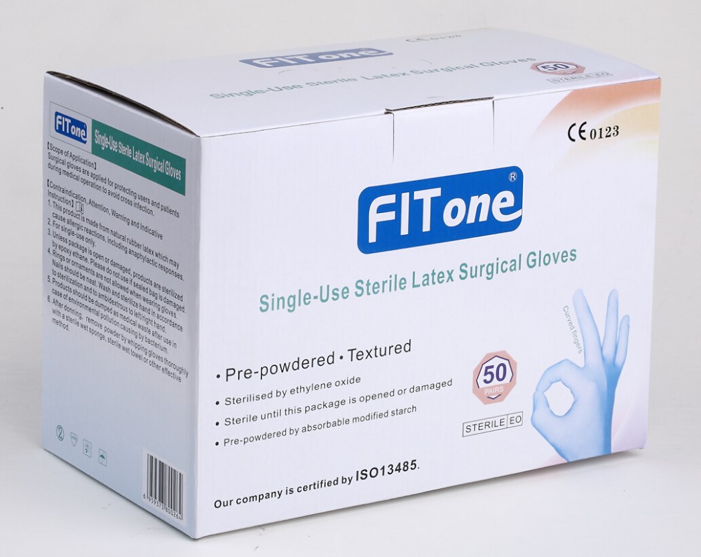 Fitone стерильные одноразовые хирургические перчатки без порошка