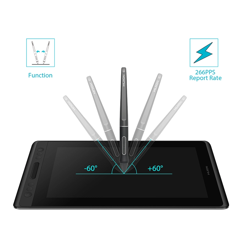 HUION kamvas pro12 8192 уровень давления наклон fucktion стилус графическая ручка монитор интерактивное образование плоский панельный дисплей
