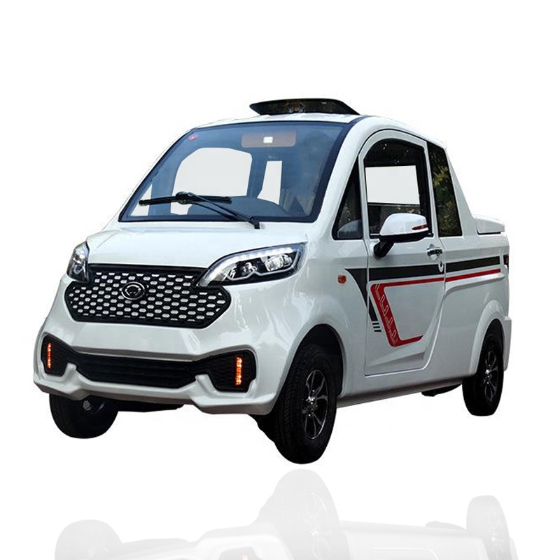Everbright 4 колесный электрический автомобиль мини Грузовик Авто pick up с складной закрытой задней кабины