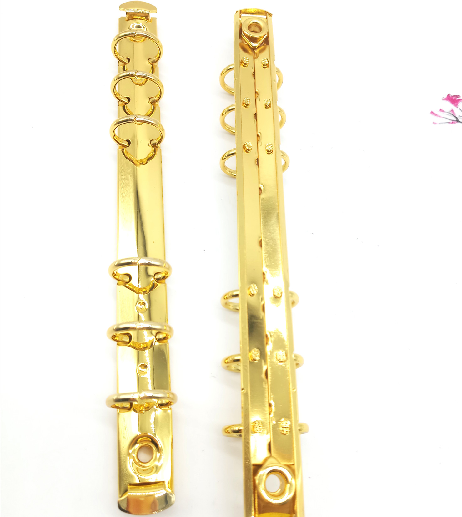 Made in China A5 A6 A7 B4 B5 size 6 ring binder mechanism black gold vintage color rose goldSpecial gold, rose gold metal 6 ring