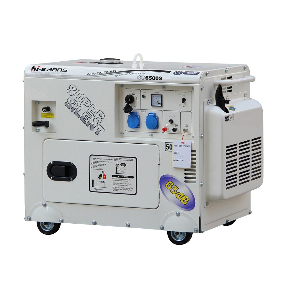 5.5KW Номинальный выход портативный супер тихий бензиновый генератор
