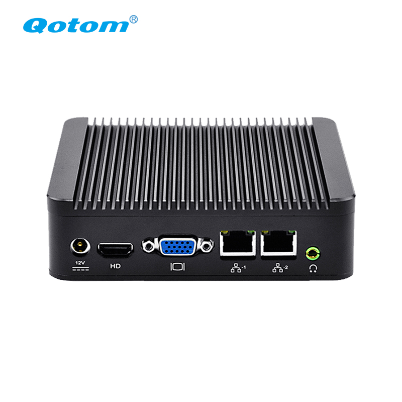 Qotom J1900 2 ethernet сетевые безвентиляторные x86 Ubuntu мини-ПК