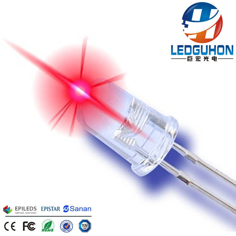 Diсветодио дный p LED 5 мм красный светодиод круглой формы красный используется для аварийного освещения