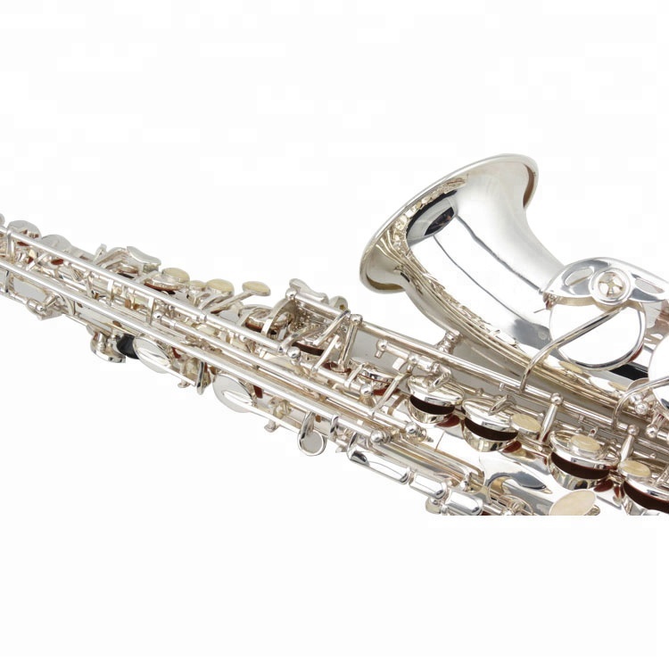 Профессиональный альт-саксофон с серебряным покрытием sax с ремнем