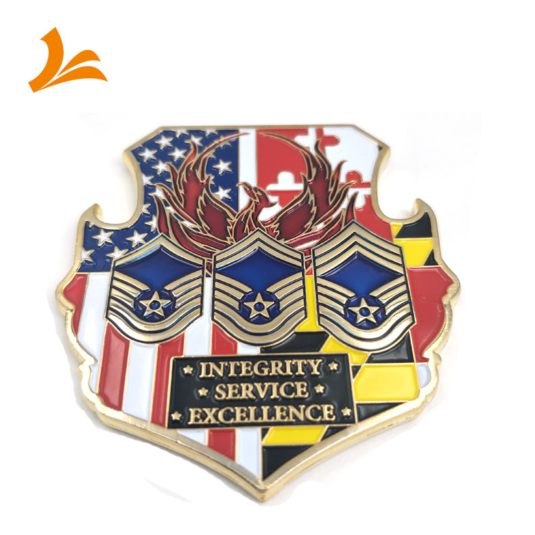 Factory custom 3D high quality challenge gold coin for souvenir