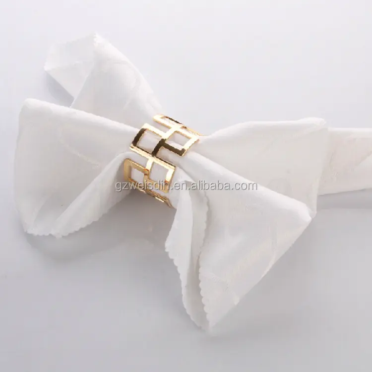 Hot sale silver plated crystal Rhinestones Napkin Rings for Wedding Table Decoration