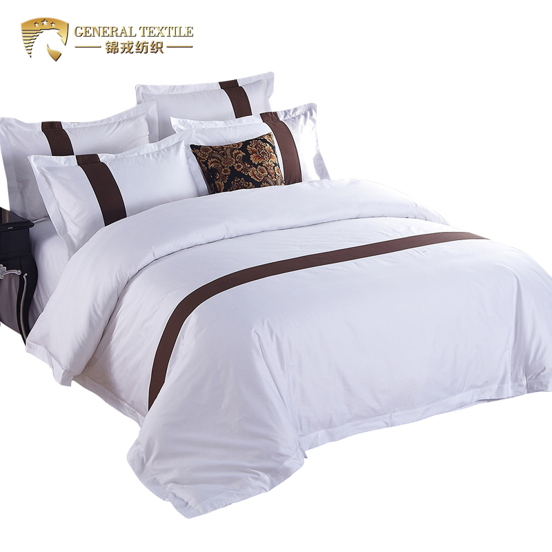 JR090 Amazon поставщик King Size 330TC белый отель хлопок постельное белье