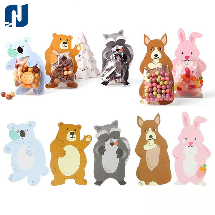 Party Favor Mini Snack Packing Bags Super Cute Rabbit Raccoon Koala Bear Kangaroo Gift Bags for Candies Cookies