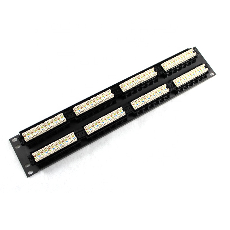 OEM Полный загружен rj45 2U 19-дюймовый full загружен 48 порта 48 портов cat6 патч-панели