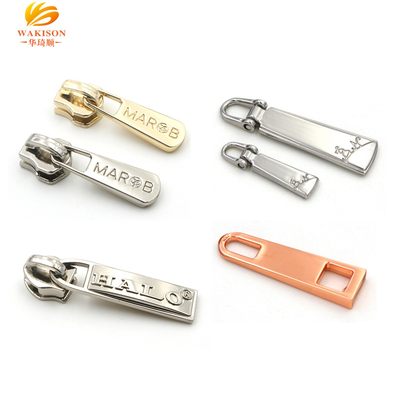 Custom accessories Eco-friend metal zipper pull charms in Guangzhou