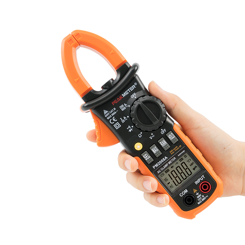 Peakmeter PM2008A 2000 отсчетов ЖК дисплей Цифровой мультиметр зажим непрерывности диода Тестирование с Авто/ручной диапазон