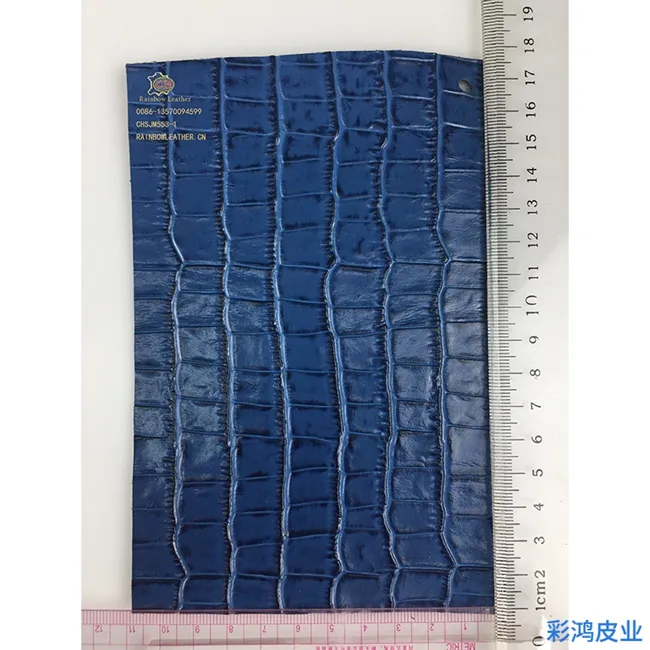 CHSJM0553-1 New Products Embossed Crocodile Grain Calf Skin Finished Genuine Leather