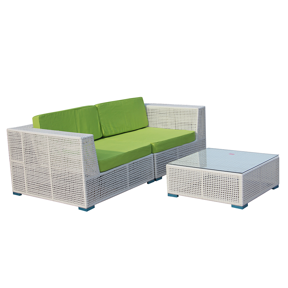 Роскошная каучуковая плетеная уличная кровать для любой погоды Bauhaus Loveseat Великолепная мебель для сада