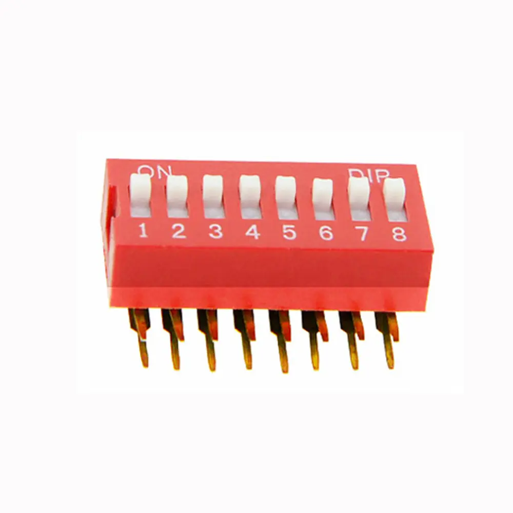 Прямоугольный Тип SPST 8 Pin Dip-переключатель
