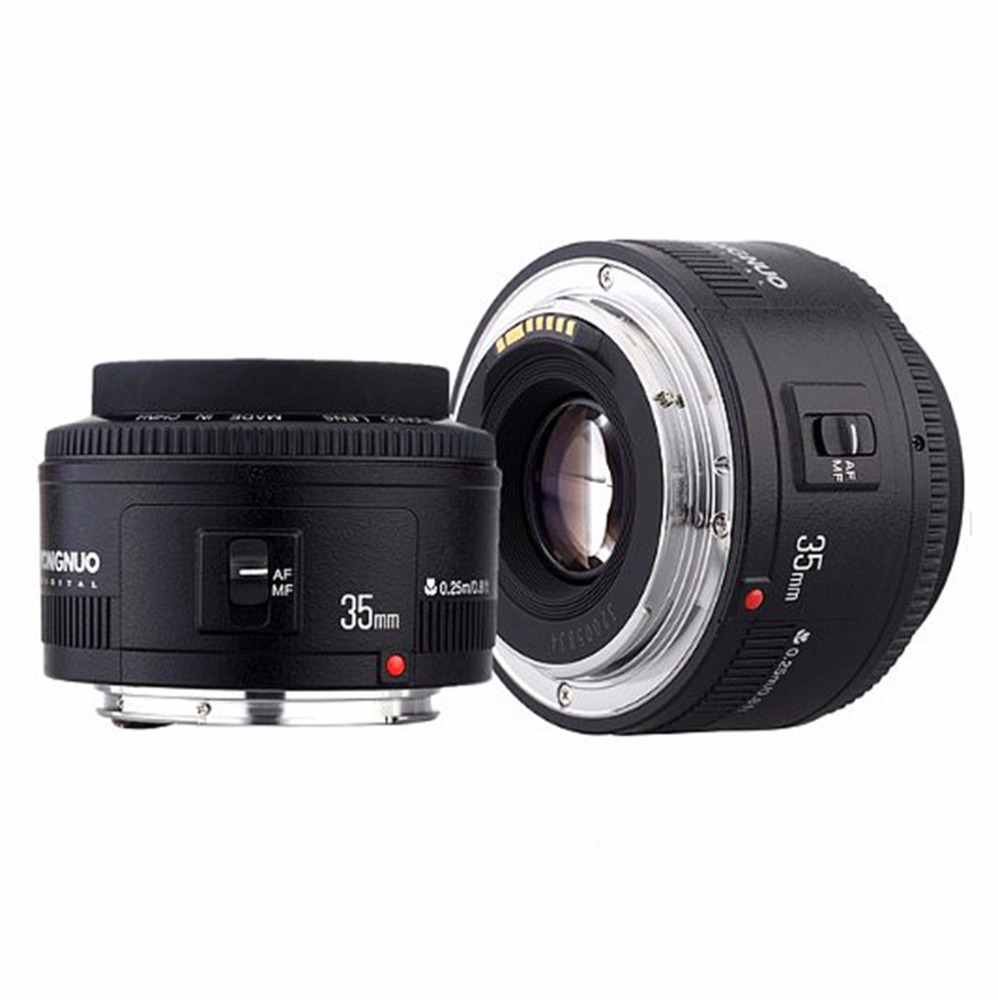 Широкоугольный объектив камеры Yongnuo YN35mm F2 с большой апертурой, автофокус для Canon EF Mount