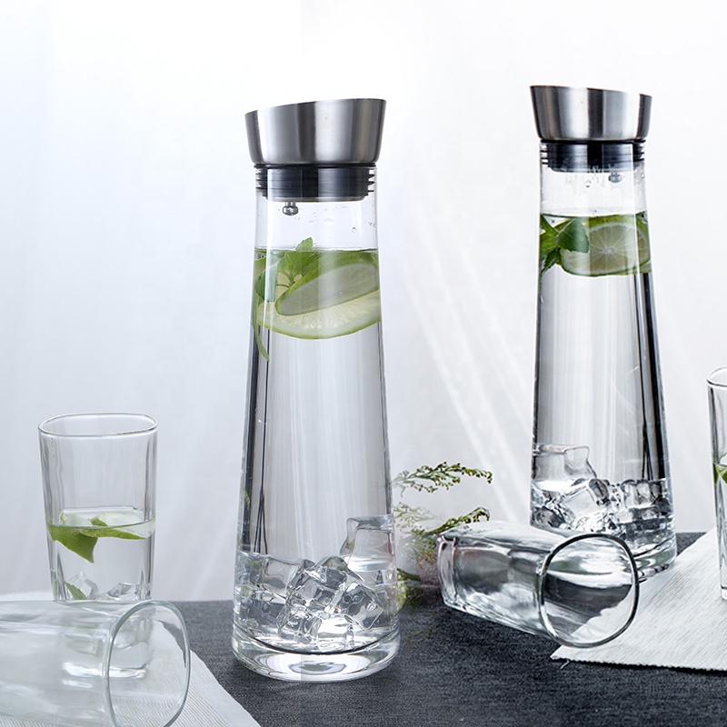 Оптовая цена высокое боросиликатного термостойкого Pyrex нагрева воды стеклянный кувшин для воды, набор посуды